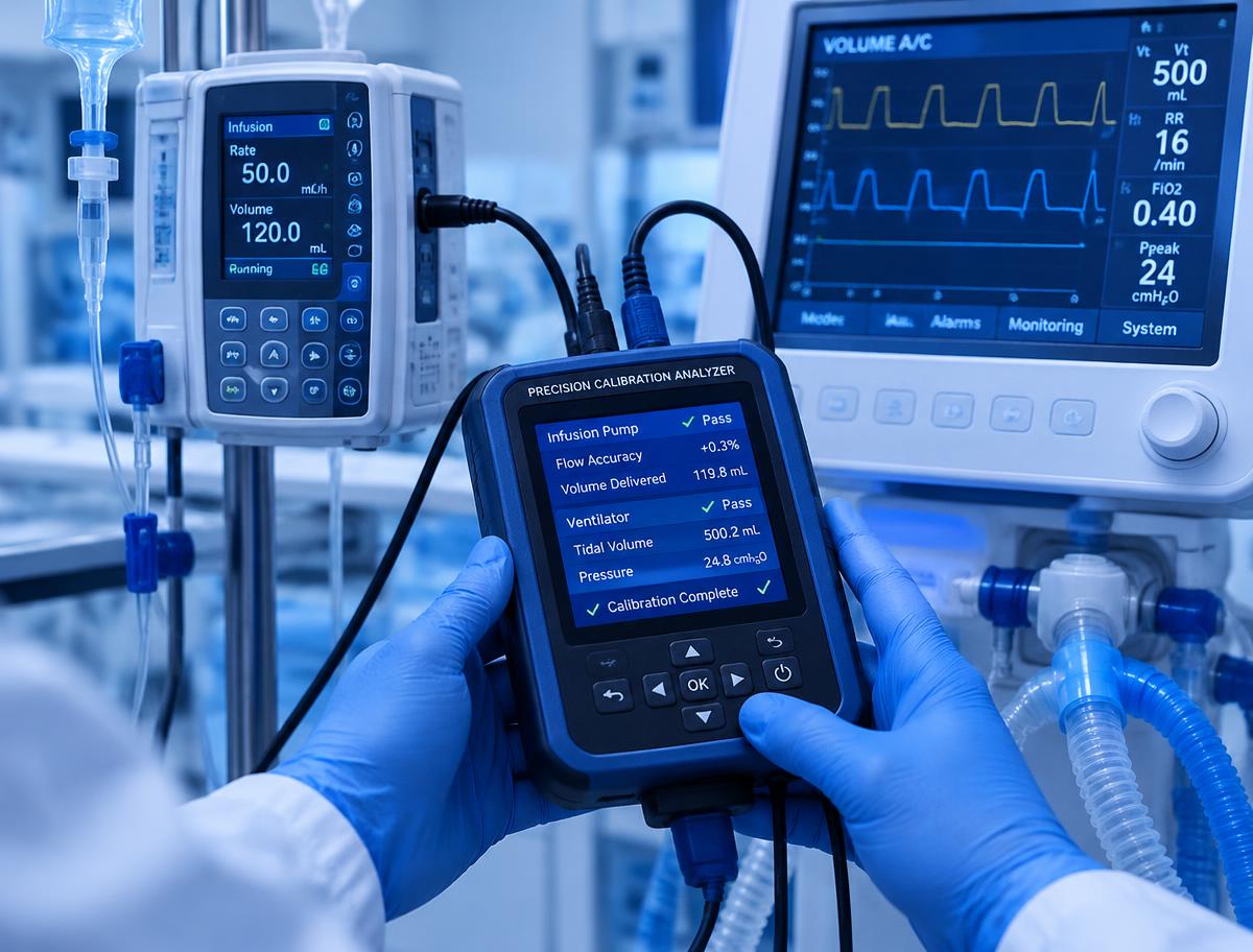 Calibração de bomba de infusão e ventilador